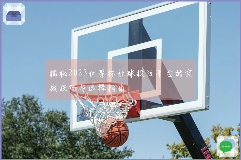 揭秘2023世界杯让球投注平台的实战技巧与选择指南
